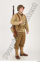  U.S.Army uniform World War II. ver.2 army poses with gun soldier standing whole body 0008.jpg